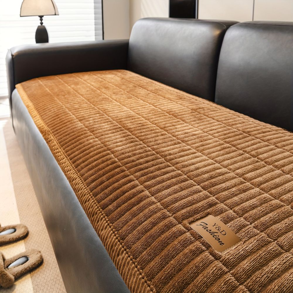 Sofa Seat Cover Quilted Microfiber Non-Slip Pet Hair Protection
