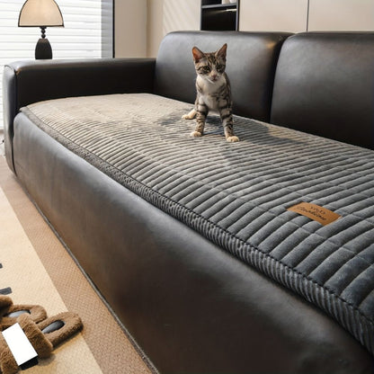 Sofa Seat Cover Quilted Microfiber Non-Slip Pet Hair Protection