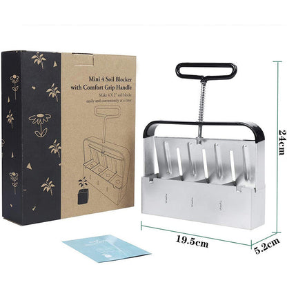 Soil Block Maker Stainless Steel Adjustable Block Sizes