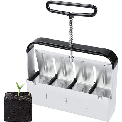 Soil Block Maker Stainless Steel Adjustable Block Sizes