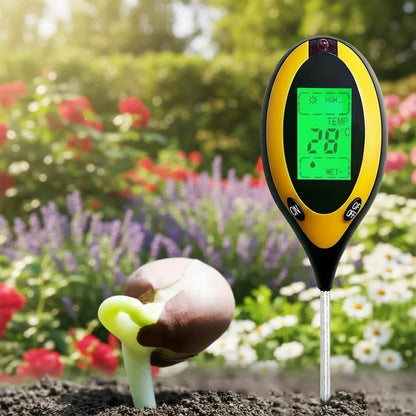 Soil Meter 4-in-1 Moisture pH Temperature & Light