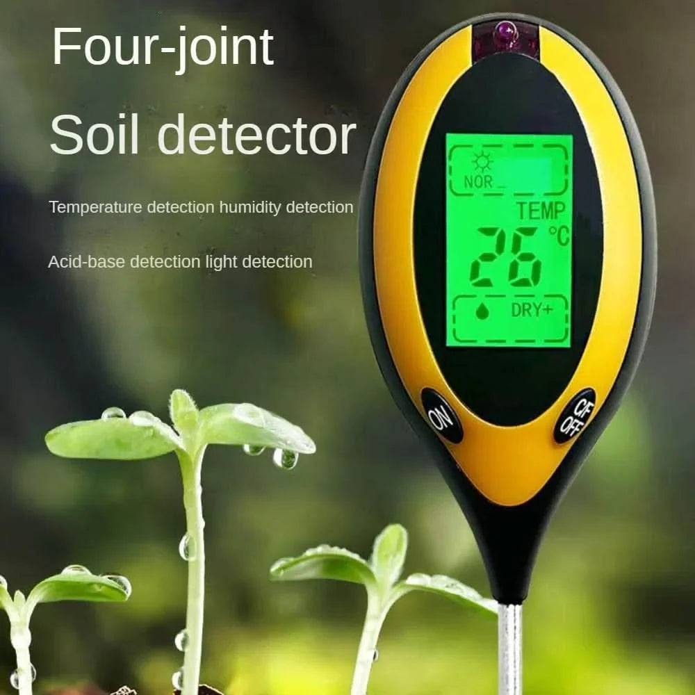 Soil Meter 4-in-1 Moisture pH Temperature & Light
