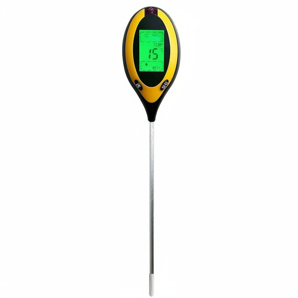 Soil Meter 4-in-1 Moisture pH Temperature & Light