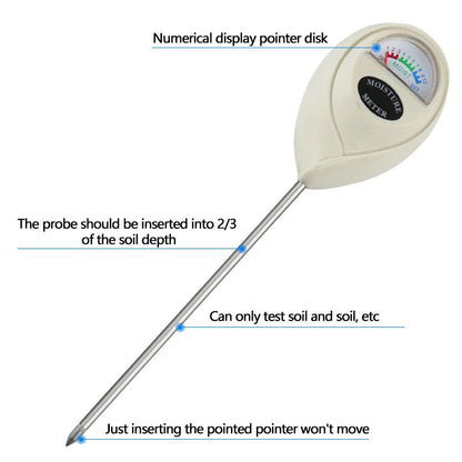Soil Moisture Meter Instant Analog Battery-Free Rust-Resistant Probe