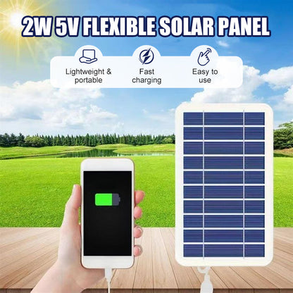 Solar Charger Flexible Portable 2W 5V USB