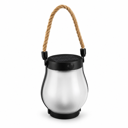 Solar Flickering Flame Led Weather-Resistant Lantern (Up to 12-Hour Runtime)