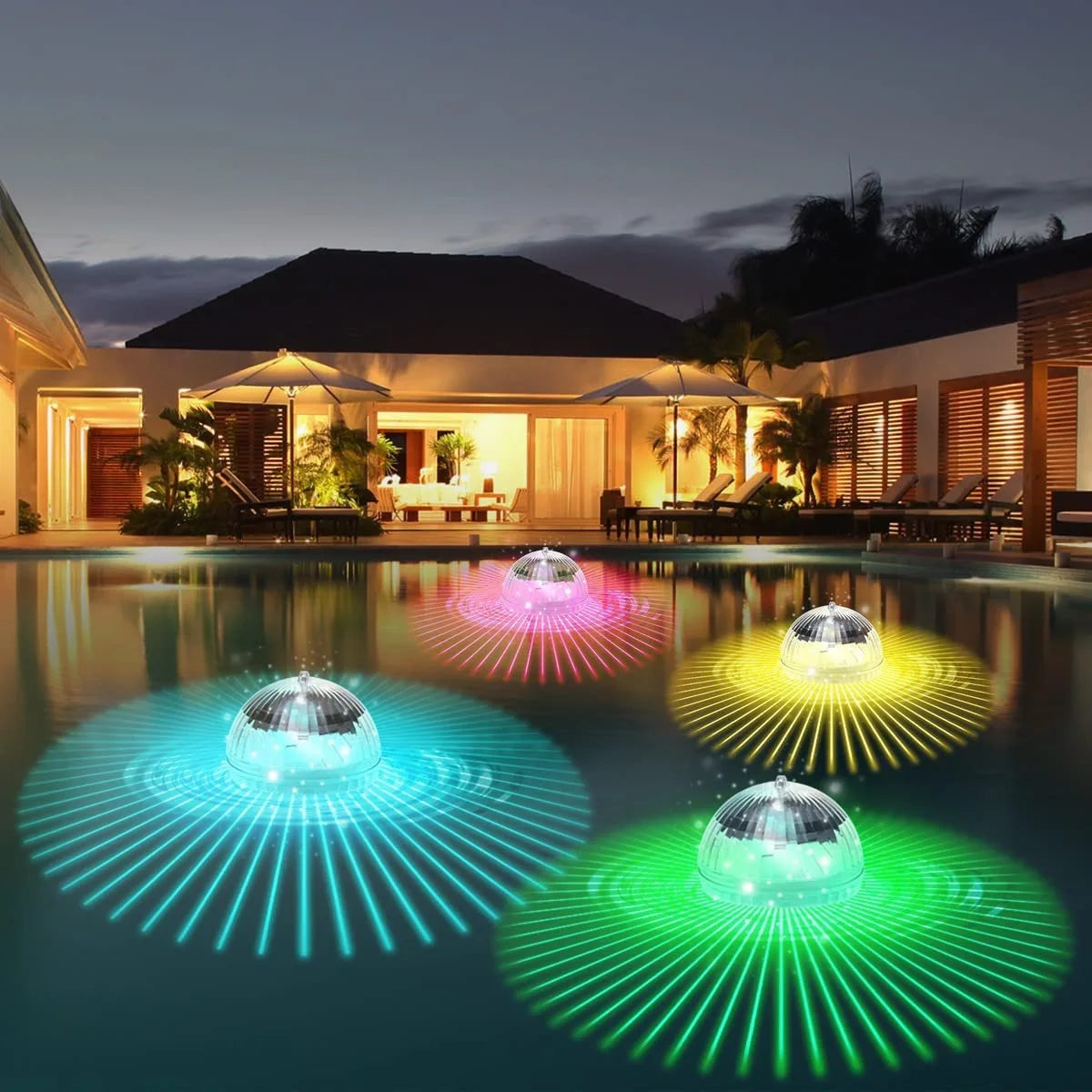 Solar Floating LED Light Automatic RGB & IP65 Waterproof