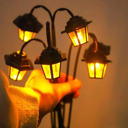 Solar Garden Lantern Retro Street Lamp Automatic Dusk Sensor
