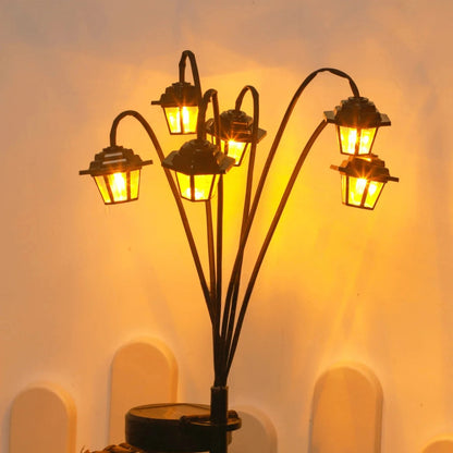 Solar Garden Lantern Retro Street Lamp Automatic Dusk Sensor