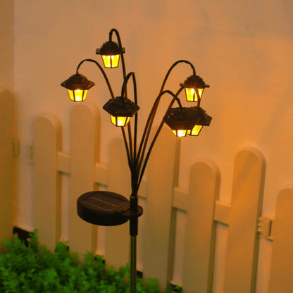 Solar Garden Lantern Retro Street Lamp Automatic Dusk Sensor