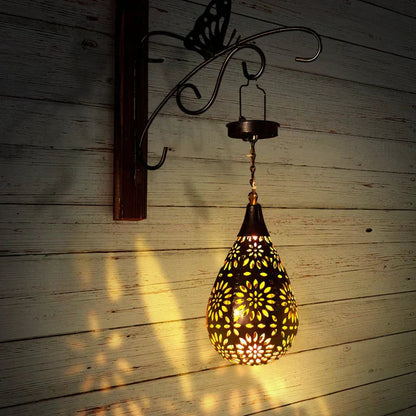 Solar Garden Lantern Stainless Steel Weatherproof 12-Hour Lighting