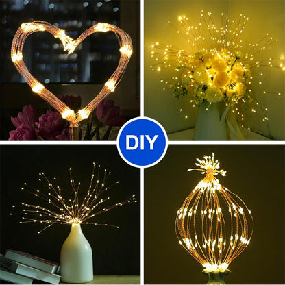 Solar Garden Light Firework LED Automatic Weatherproof