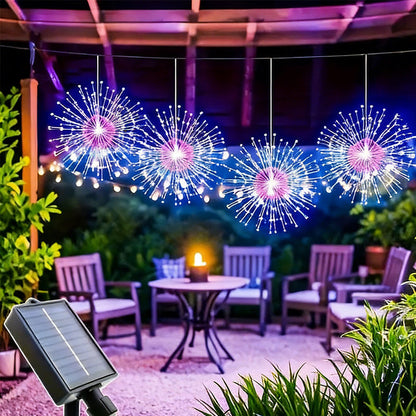 Solar Garden Light Firework LED Automatic Weatherproof
