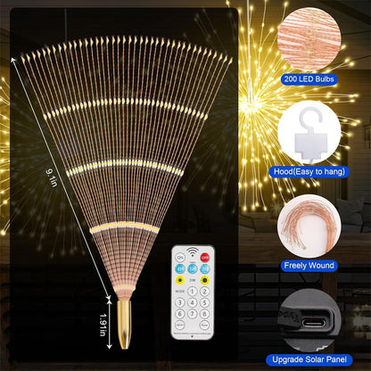 Solar Garden Light Firework LED Automatic Weatherproof