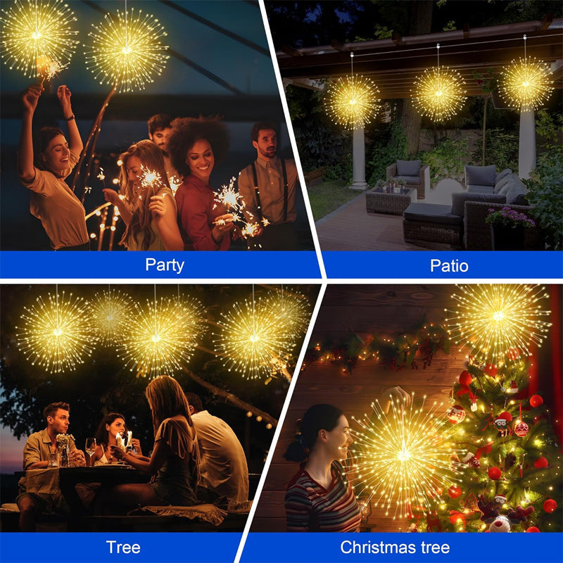 Solar Garden Light Firework LED Automatic Weatherproof