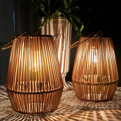 Solar Garden Light Handwoven Warm Glow Waterproof