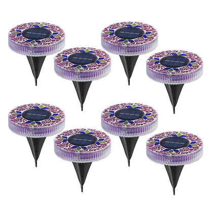 Solar Garden Light Mosaic Glass Dusk To Dawn