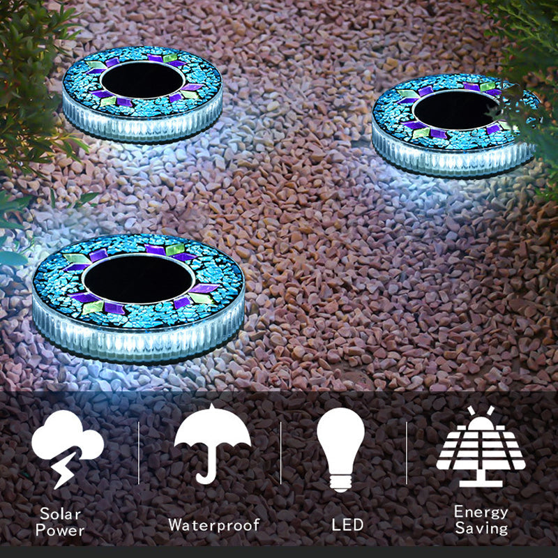 Solar Garden Light Mosaic Glass Dusk To Dawn