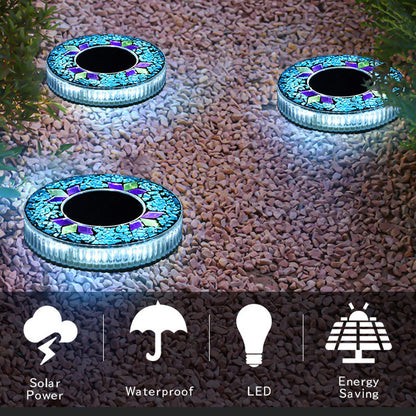 Solar Garden Light Mosaic Glass Dusk To Dawn