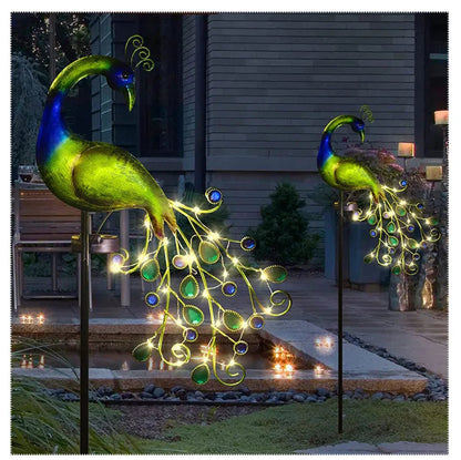 Solar Garden Light Peacock Design Reinforced Iron & Waterproof