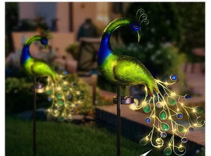 Solar Garden Light Peacock Design Reinforced Iron & Waterproof