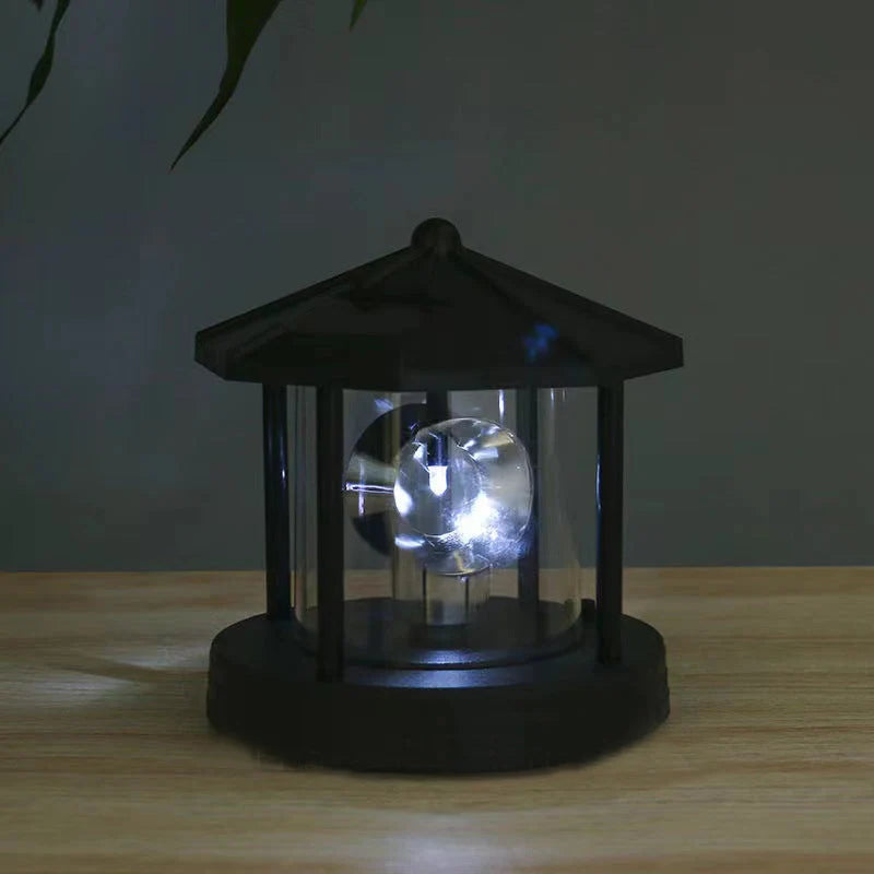 Solar Garden Light Rotating Beacon Automatic Dusk Activation IP44 Weather-Resistant