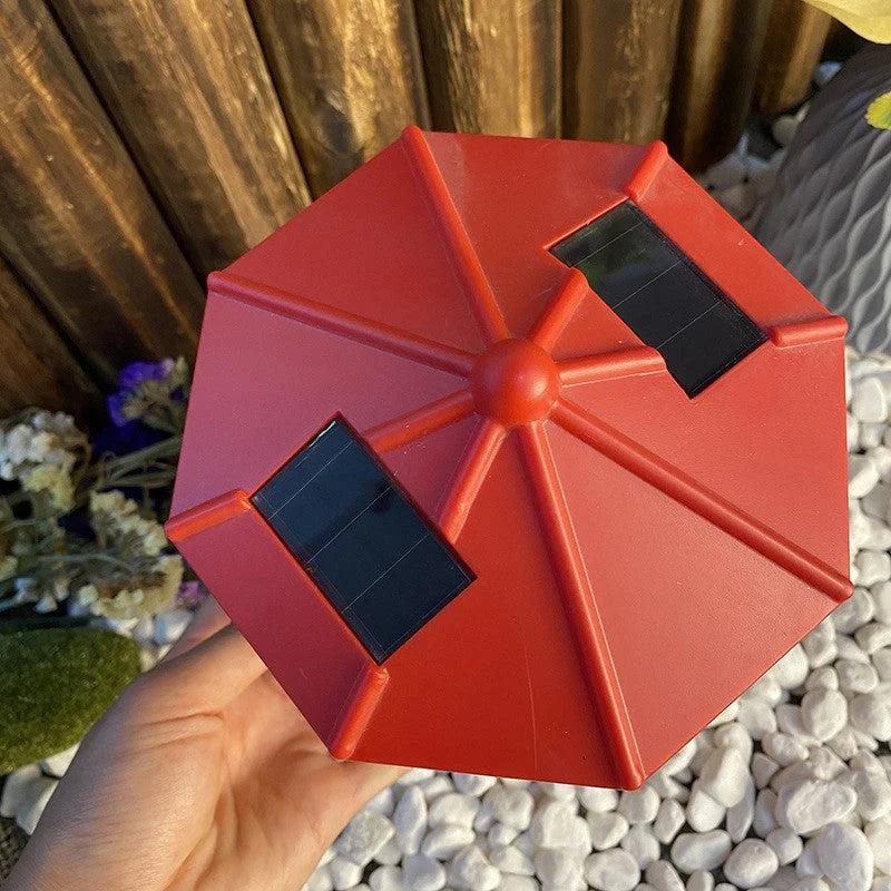 Solar Garden Light Rotating Beacon Automatic Dusk Activation IP44 Weather-Resistant