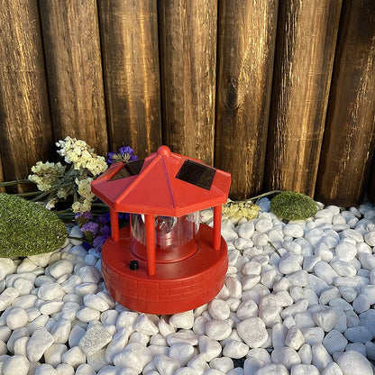 Solar Garden Light Rotating Beacon Automatic Dusk Activation IP44 Weather-Resistant