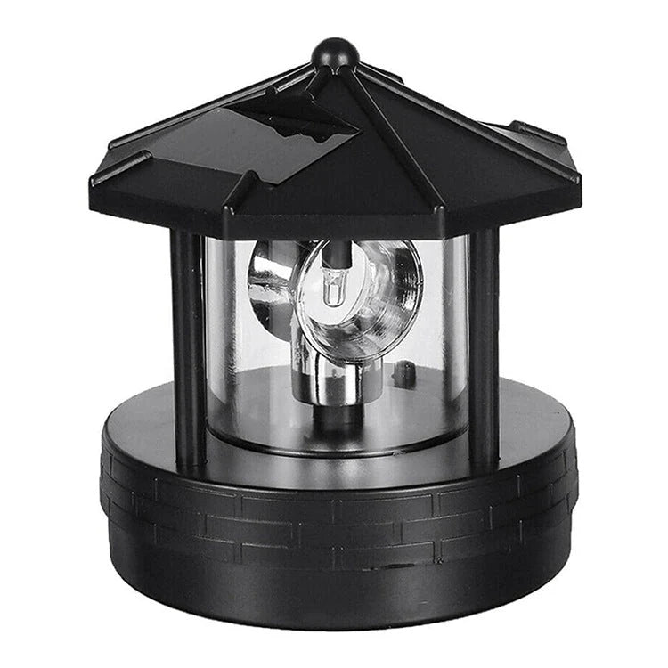 Solar Garden Light Rotating Beacon Automatic Dusk Activation IP44 Weather-Resistant