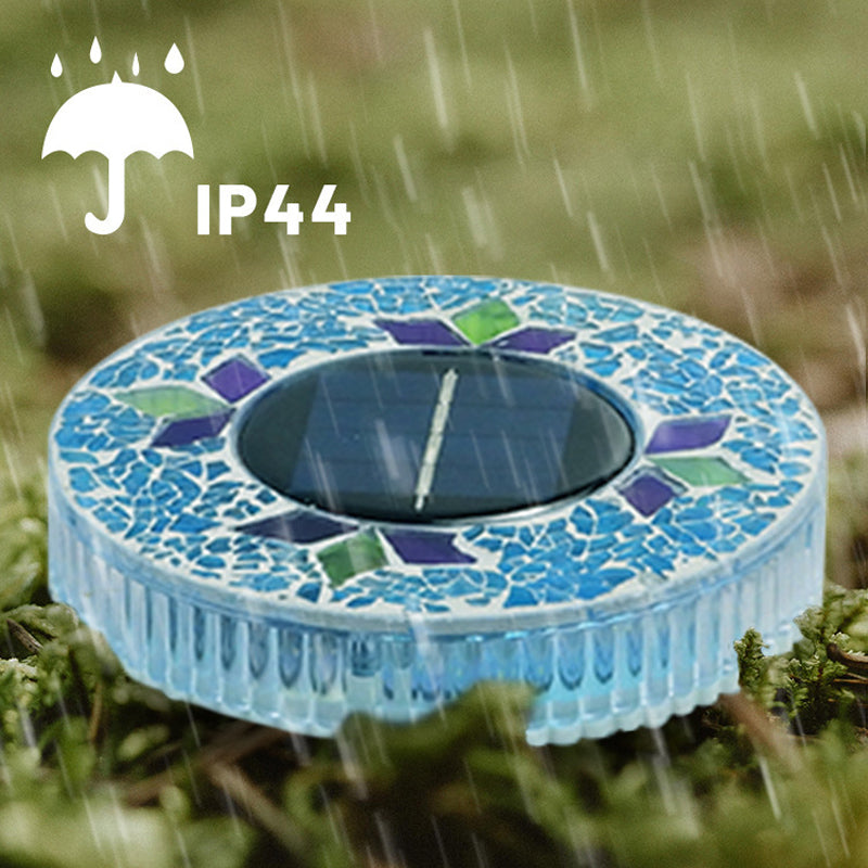 Solar Garden Lights Mosaic Glass Set of 4