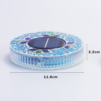 Solar Garden Lights Mosaic Glass Set of 4