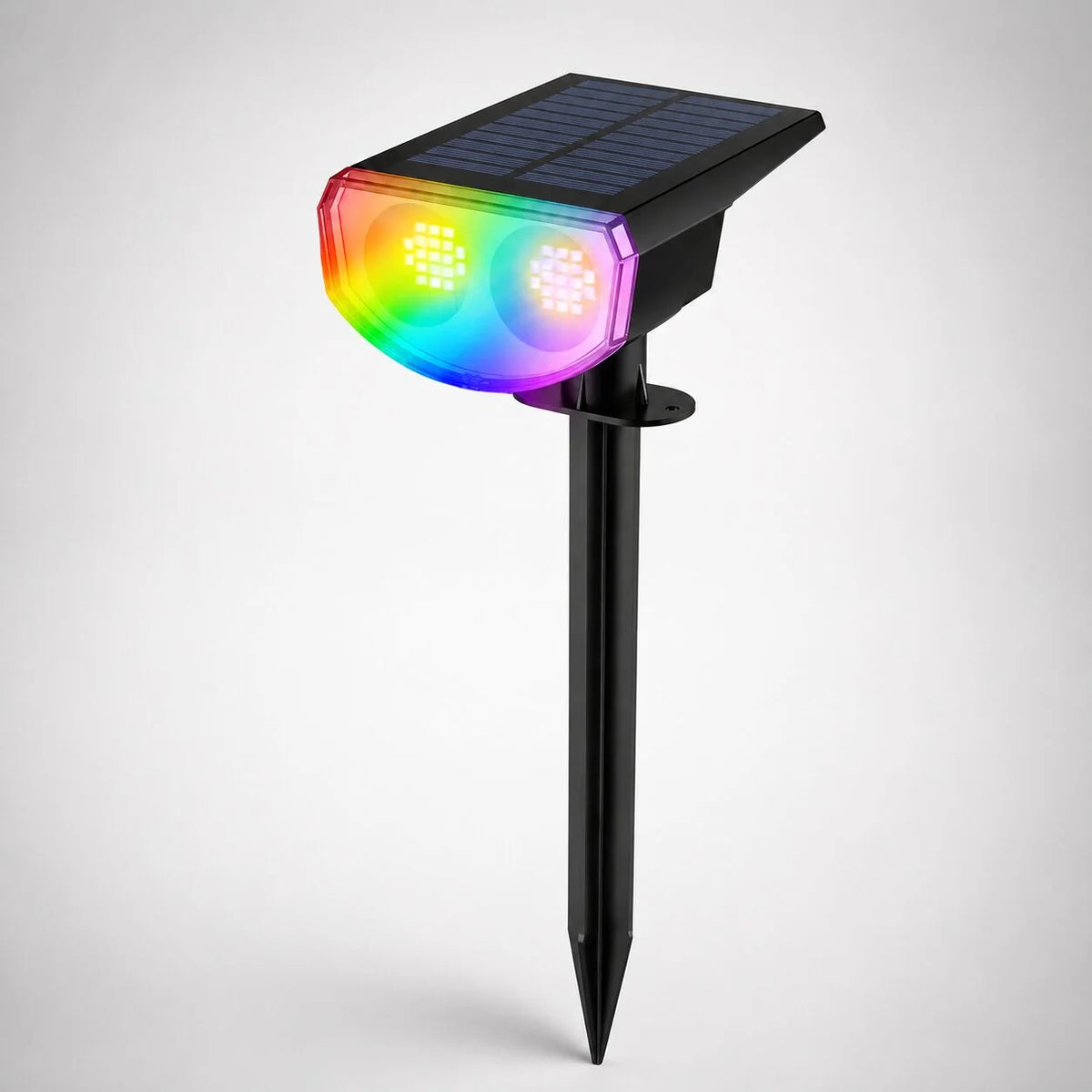 Solar Garden Spotlights Dusk-To-Dawn Adjustable Aim IP65