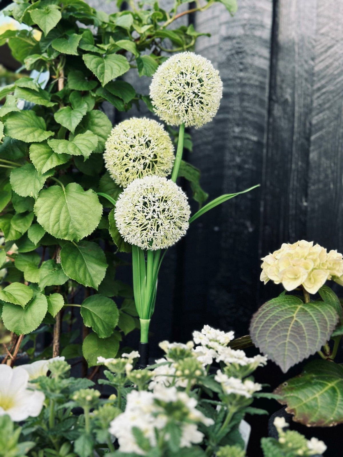 Solar Garden Stake Flexible 3 Flower Spheres