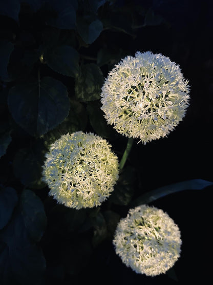 Solar Garden Stake Flexible 3 Flower Spheres