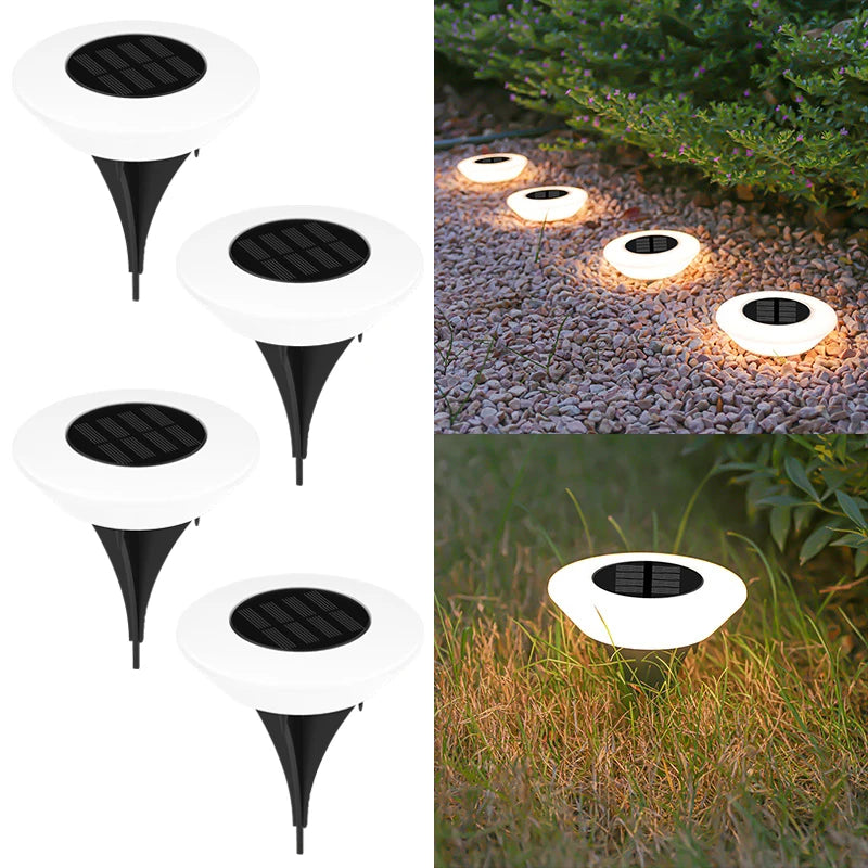 Solar Ground Lights 360° Illumination Set of 4