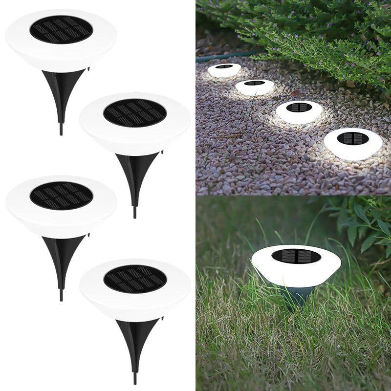 Solar Ground Lights 360° Illumination Set of 4