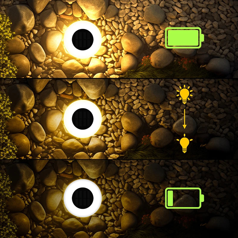 Solar Ground Lights 360° Illumination Set of 4