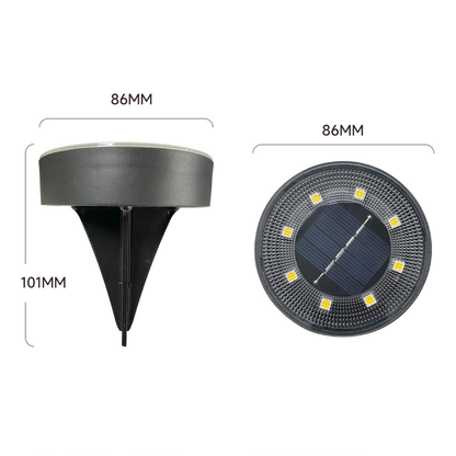 Solar Ground Lights Dusk-to-Dawn Weatherproof Set of 4