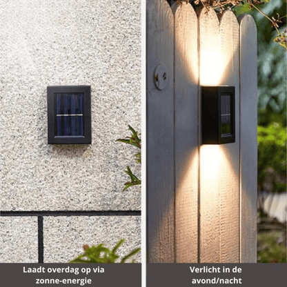 Solar LED Wall Light Dusk Sensor Set of 4