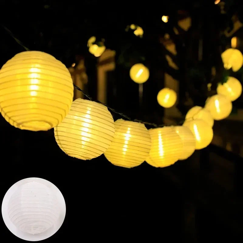Solar Lantern String Lights IP65 Waterproof 8 Modes