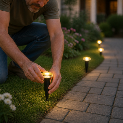 Solar Led Garden Path Lights (8 Lighting Modes)