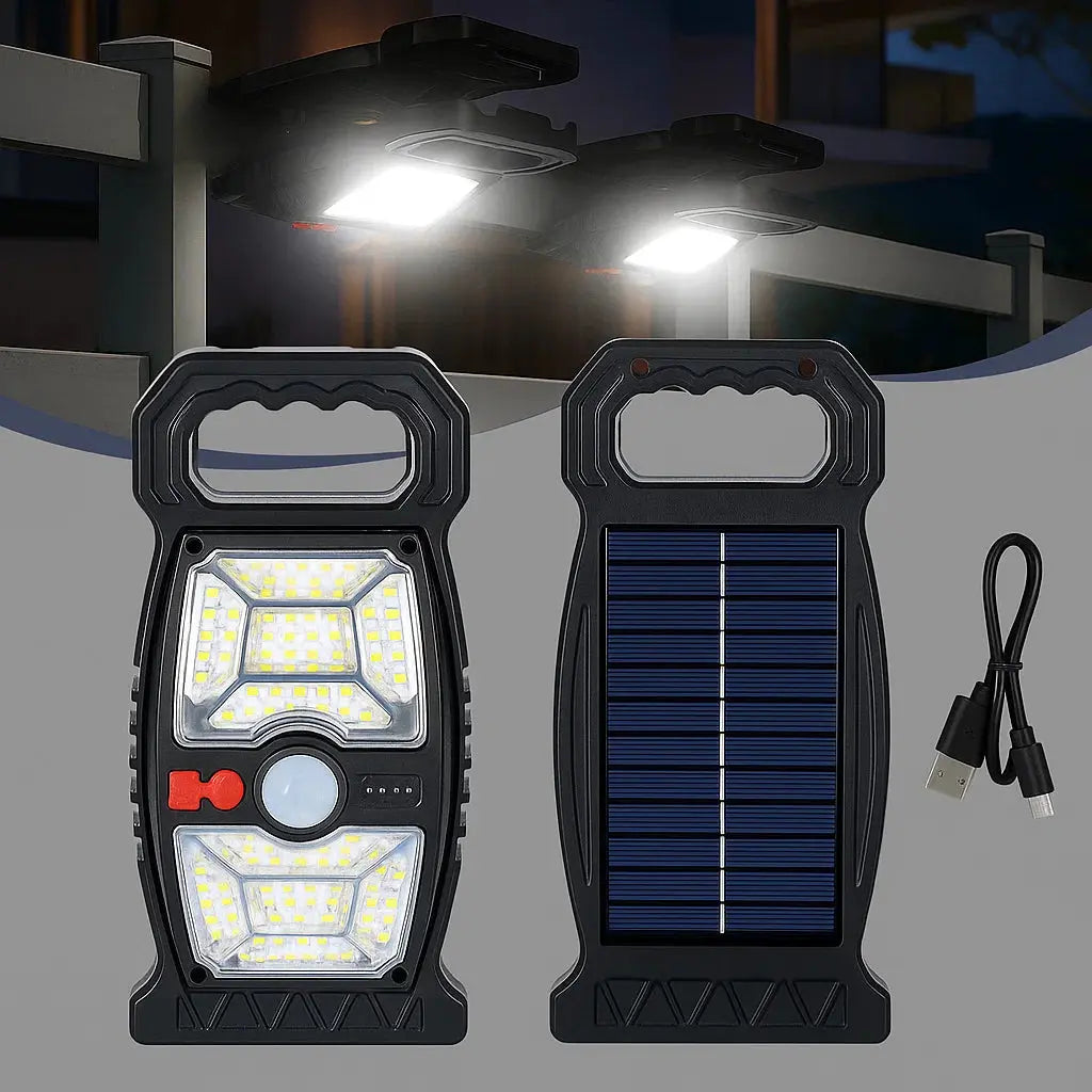 Solar Sensor Light Motion Activated USB Rechargeable Clamp Mount