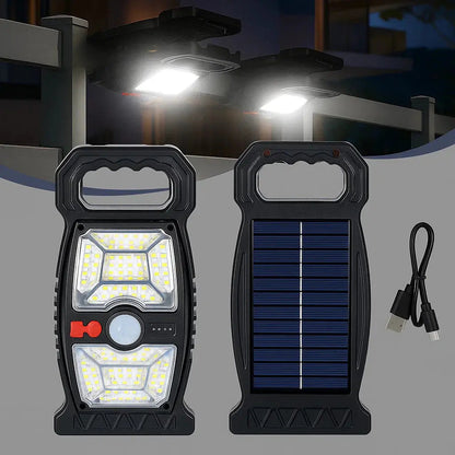 Solar Sensor Light Motion Activated USB Rechargeable Clamp Mount