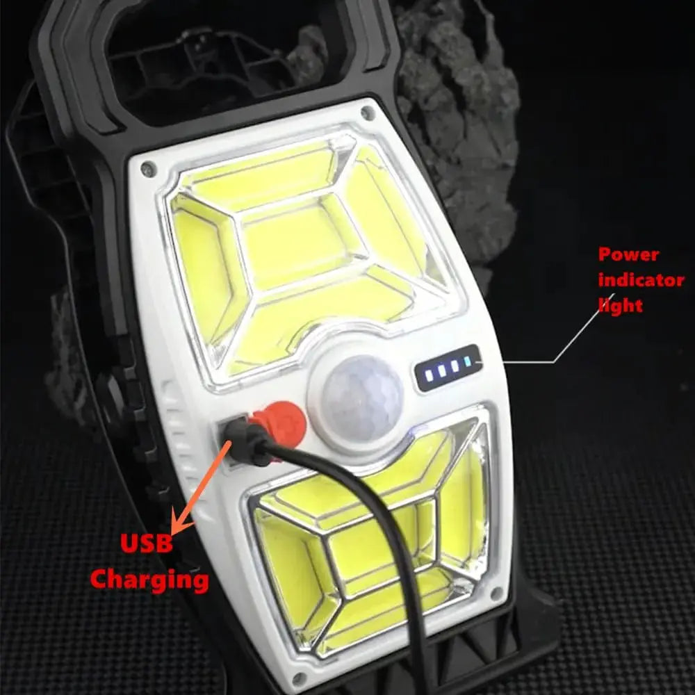 Solar Sensor Light Motion Activated USB Rechargeable Clamp Mount