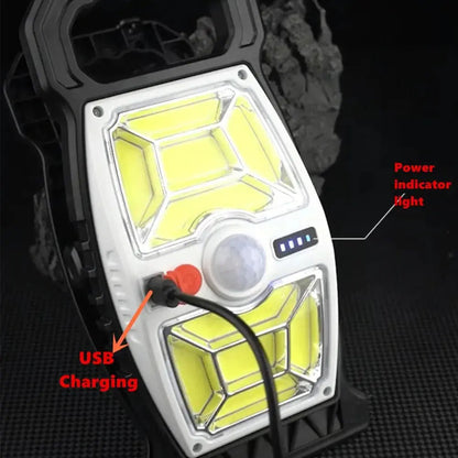 Solar Sensor Light Motion Activated USB Rechargeable Clamp Mount