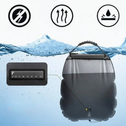 Solar Shower Bag Solar-Heated 20L Portable & Foldable