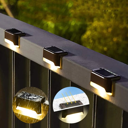 Solar Step Lights Cable-Free 8-Piece Warm & Cool White