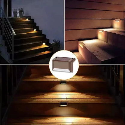 Solar Step Lights Cable-Free 8-Piece Warm & Cool White
