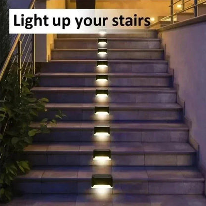 Solar Step Lights Cable-Free 8-Piece Warm & Cool White