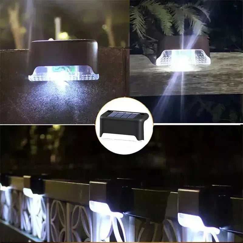 Solar Step Lights Cable-Free 8-Piece Warm & Cool White